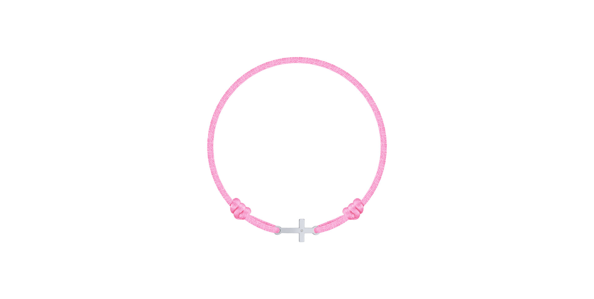 Dětský diamantový náramek se šňůrkou Tiny Cross