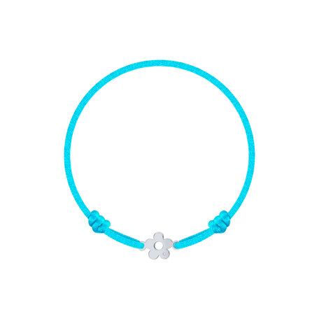 Dětský diamantový náramek se šňůrkou Flower