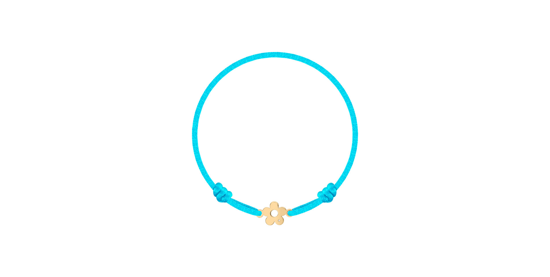 Dětský diamantový náramek se šňůrkou Flower