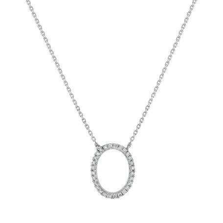 Náhrdelník s diamanty Curly Glitter O