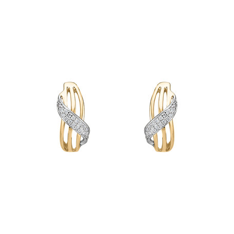 Náušnice s diamanty Essential Wave