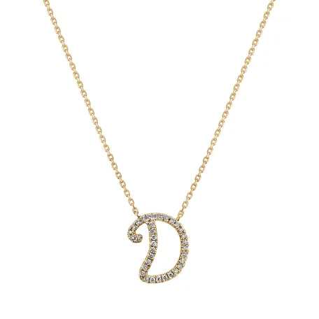 Náhrdelník s diamanty Curly Glitter D