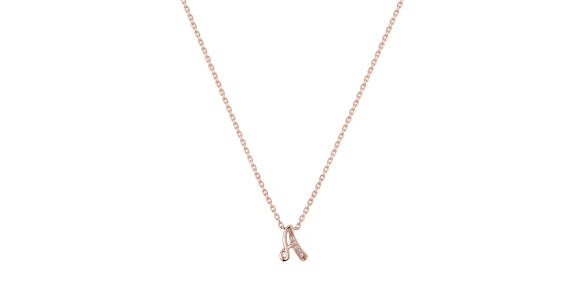 Náhrdelník s diamanty Curly Diamonds A