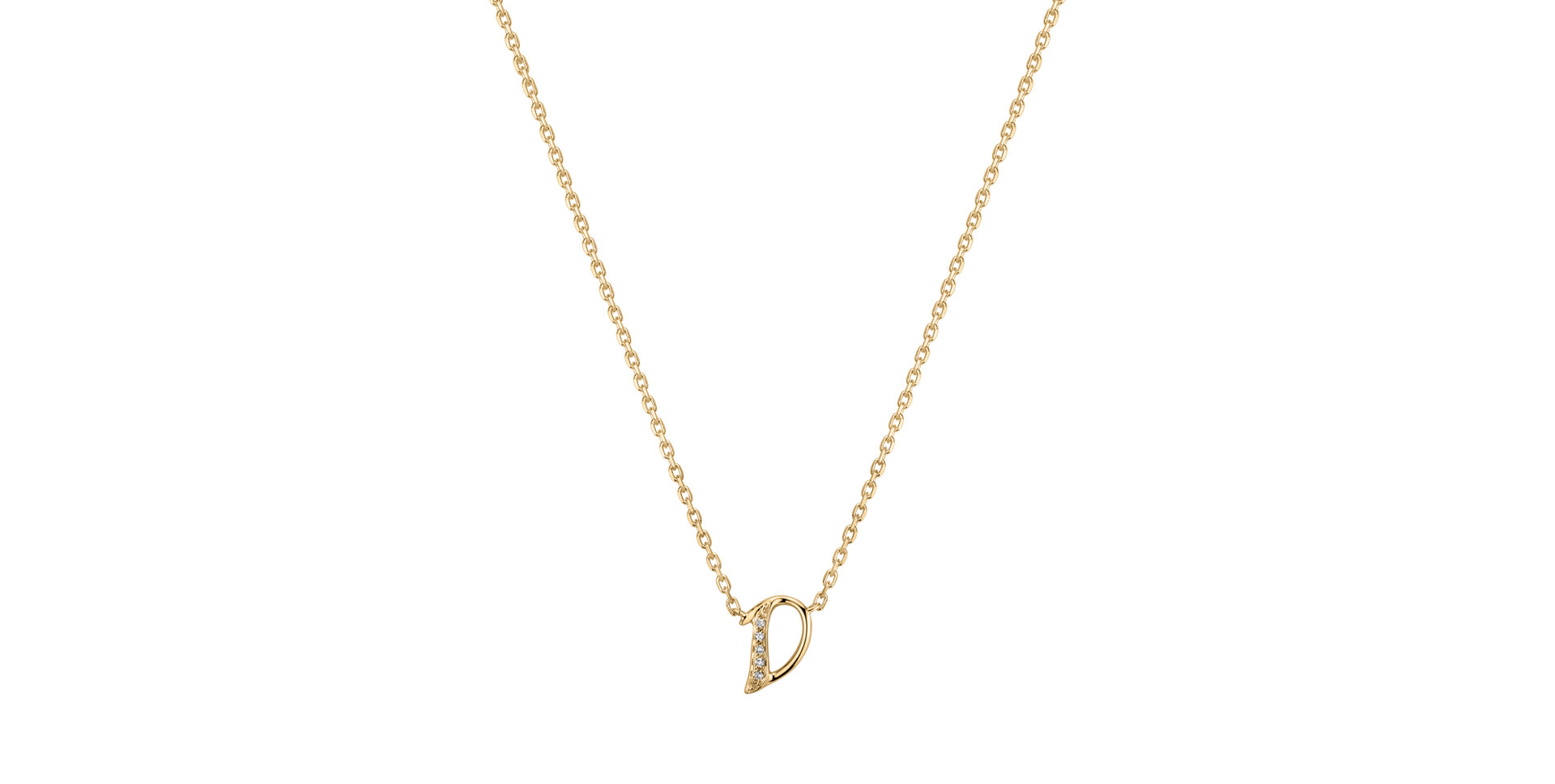 Náhrdelník s diamanty Curly Diamonds D