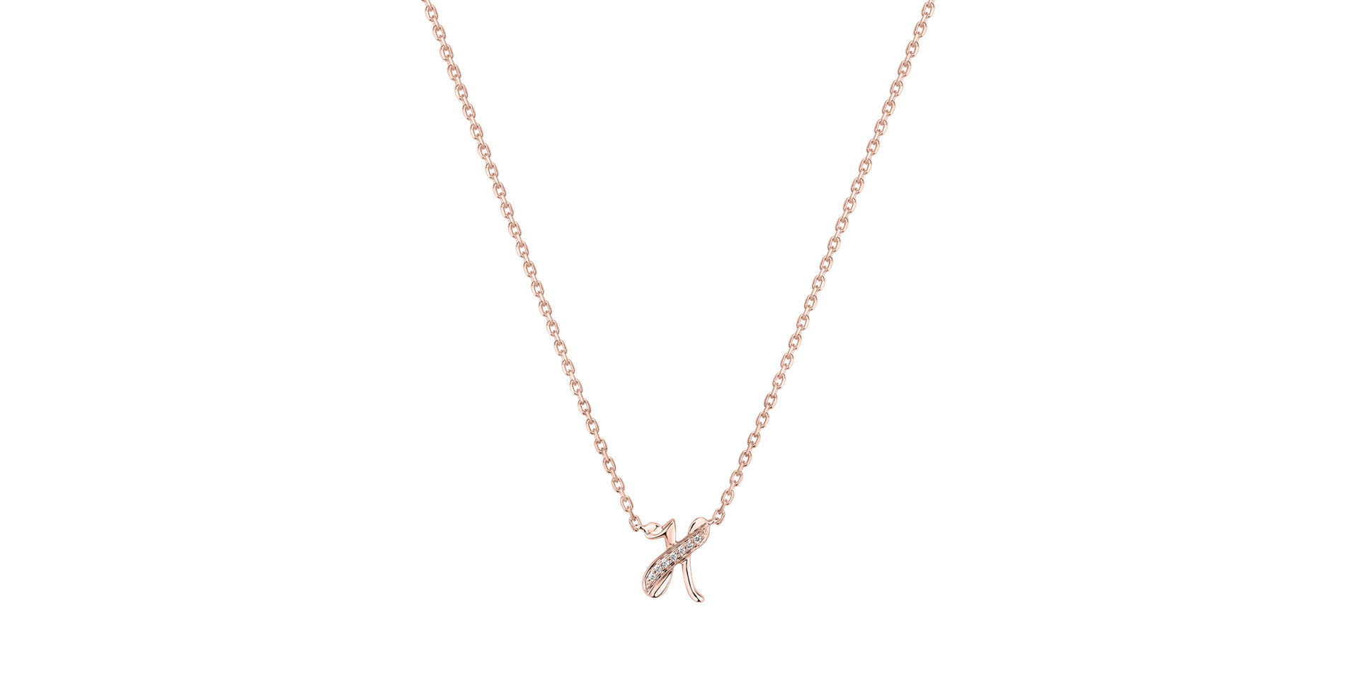 Náhrdelník s diamanty Curly Diamonds H