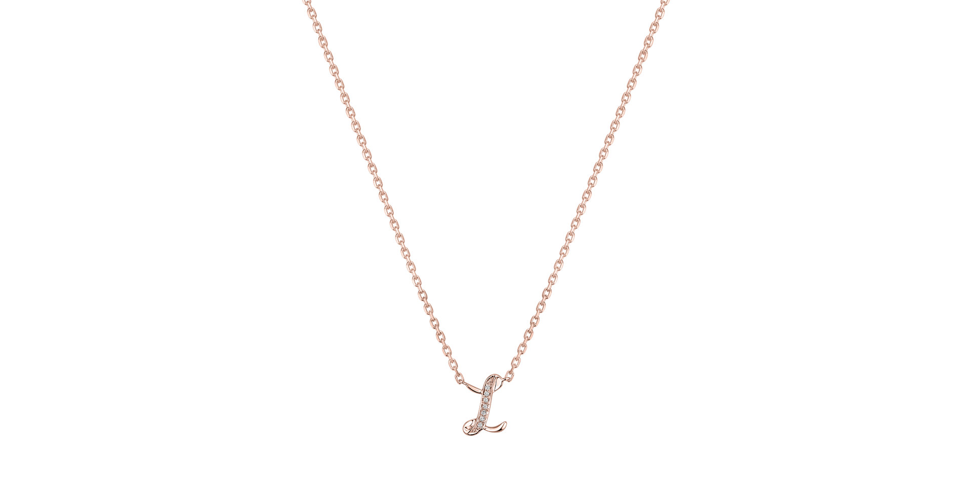 Náhrdelník s diamanty Curly Diamonds L