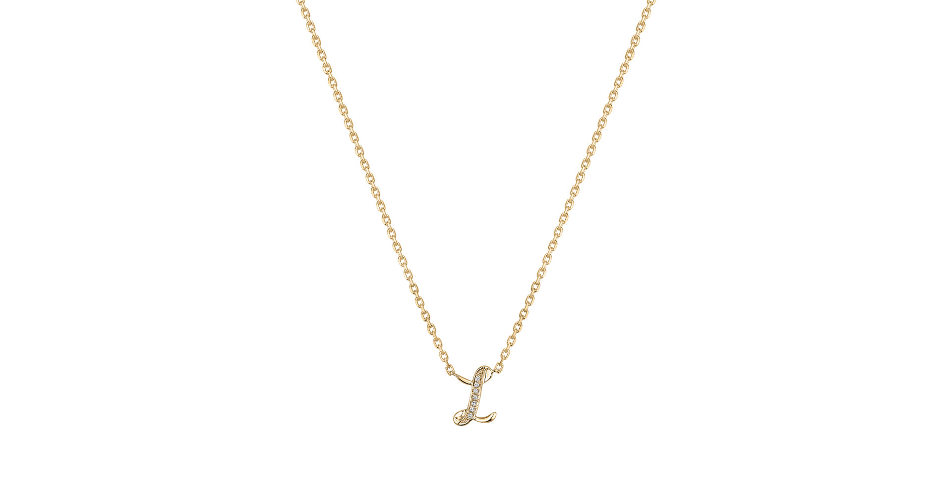 Náhrdelník s diamanty Curly Diamonds L