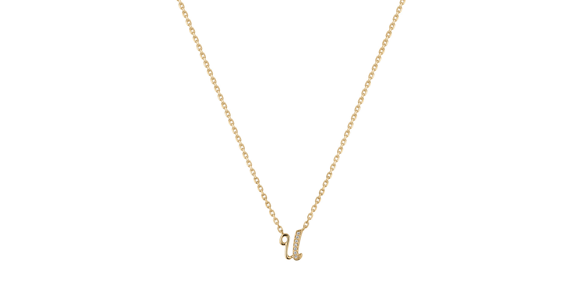 Náhrdelník s diamanty Curly Diamonds U