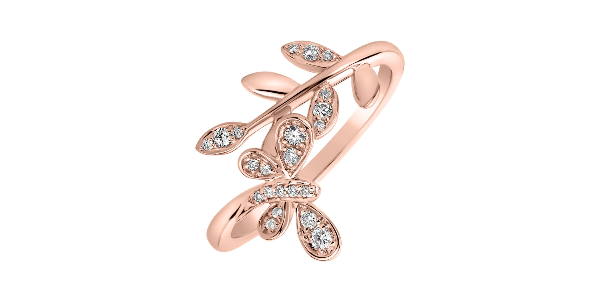 Prsten s diamanty Butterfly