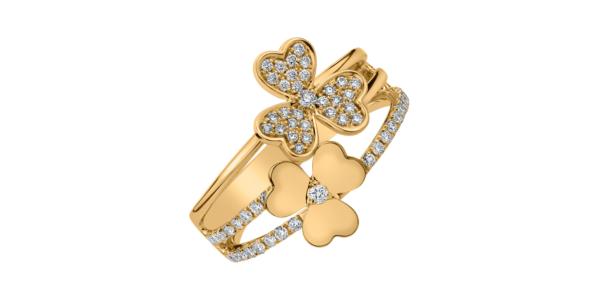 Prsten s diamanty Flowering Garden