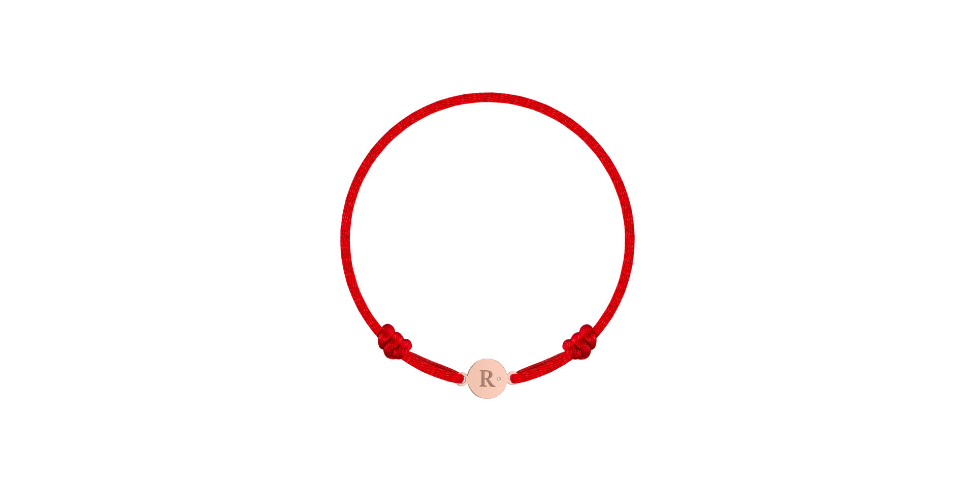 Dětský diamantový náramek se šňůrkou Circle Letter R