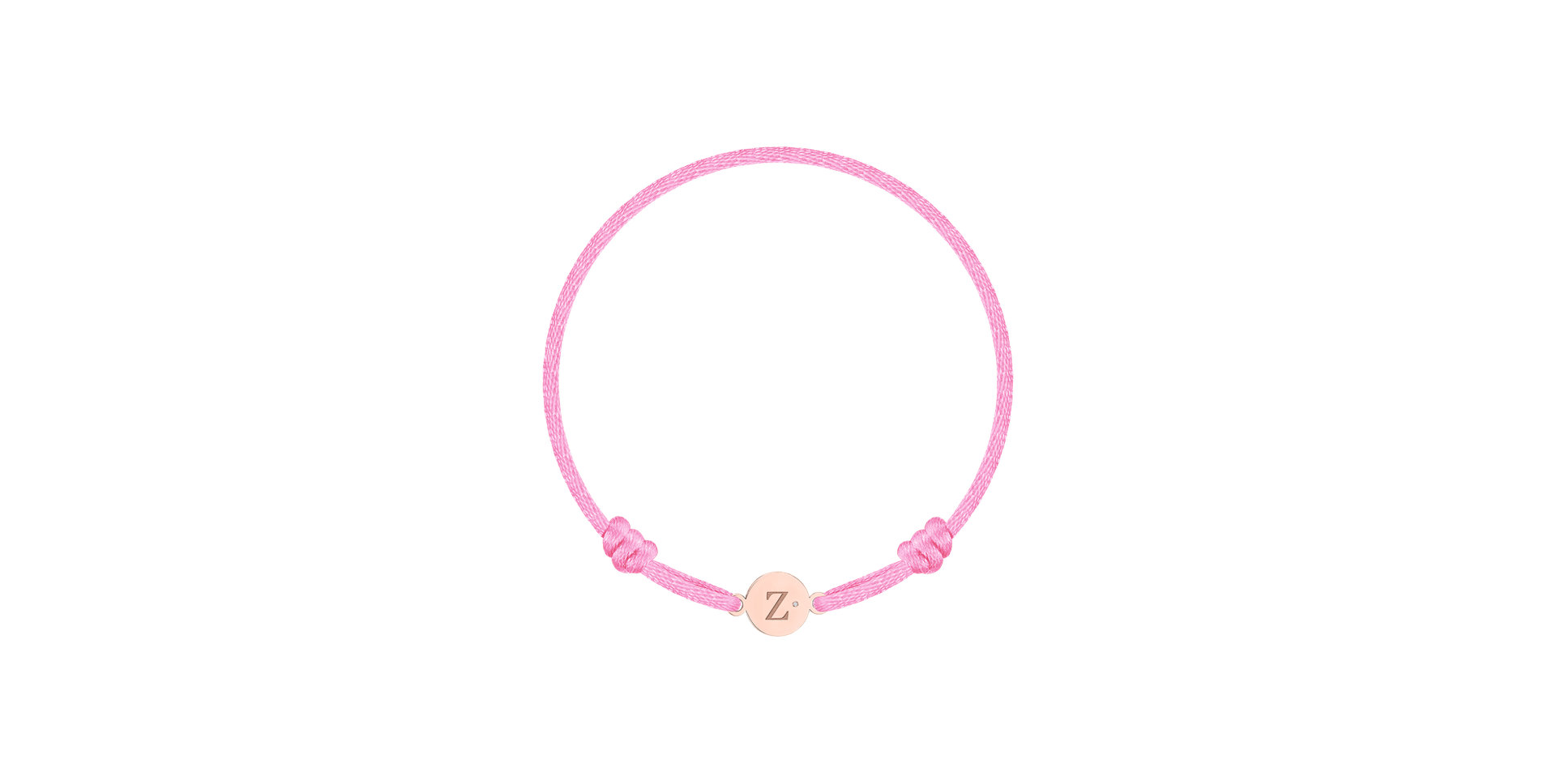 Dětský diamantový náramek se šňůrkou Circle Letter Z