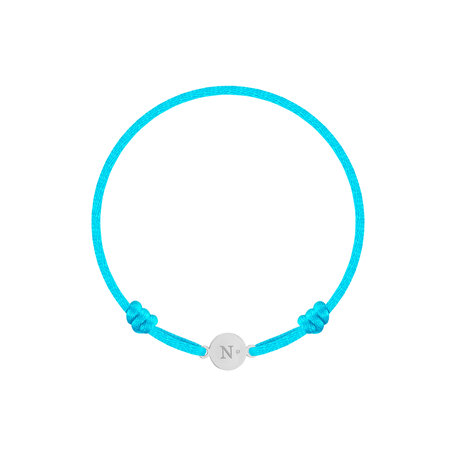 Dětský diamantový náramek se šňůrkou Circle Letter N