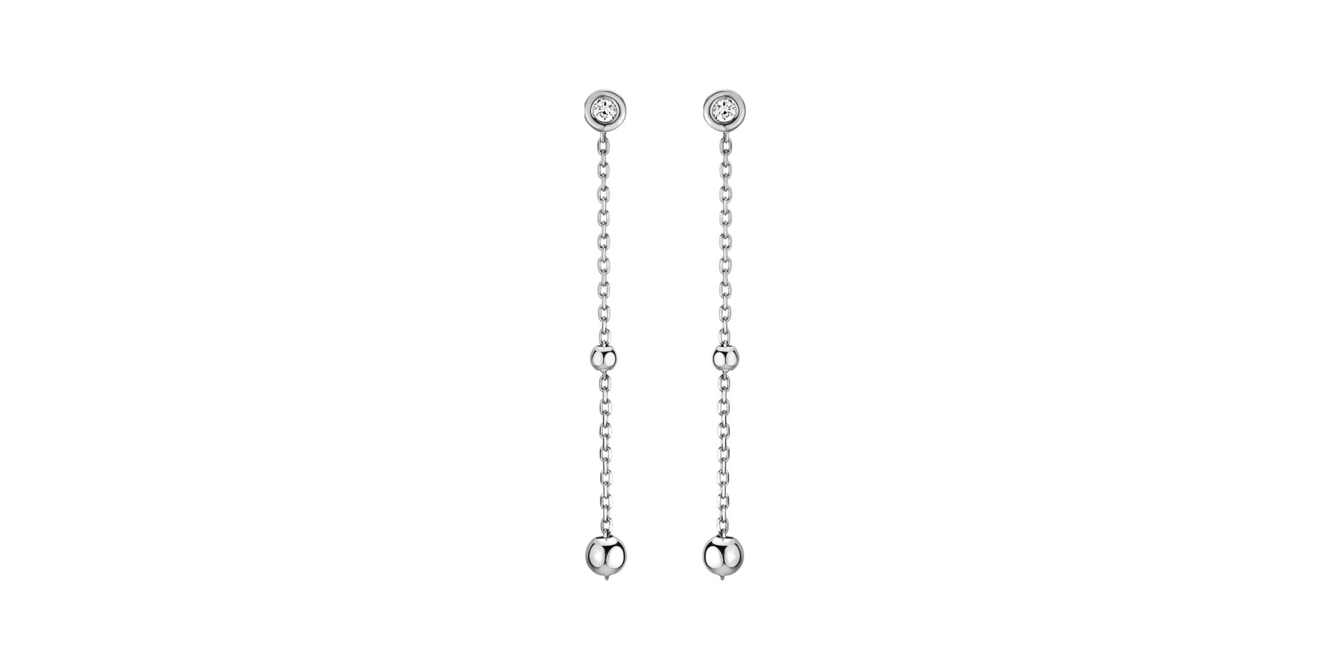 Náušnice s diamantem Dots Waterfall