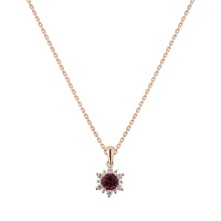 Přívěsek s rhodolitem a diamanty Fancy Fairytale