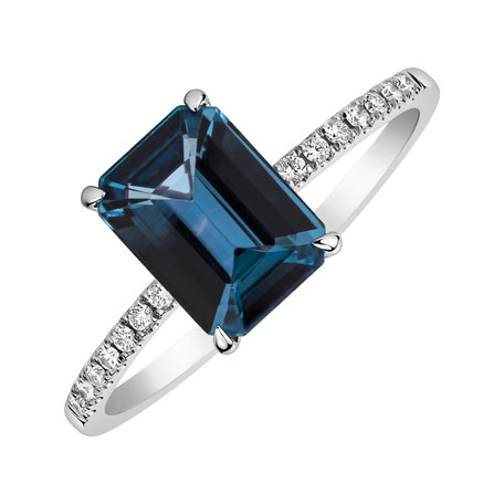 Prsten s diamanty a topazem london Perfect Promise