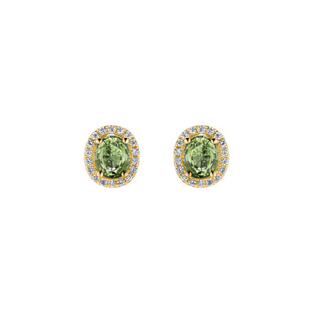 Náušnice s diamanty a safírem Imperial Sapphire