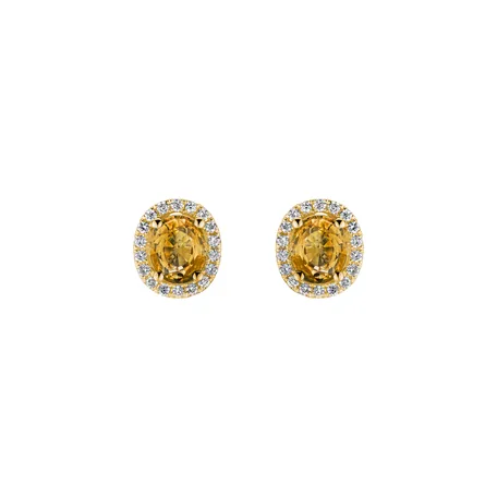 Náušnice s diamanty a safírem Imperial Sapphire