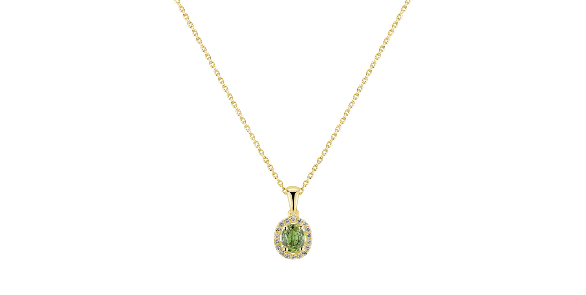 Přívěsek s diamanty a safírem Princess