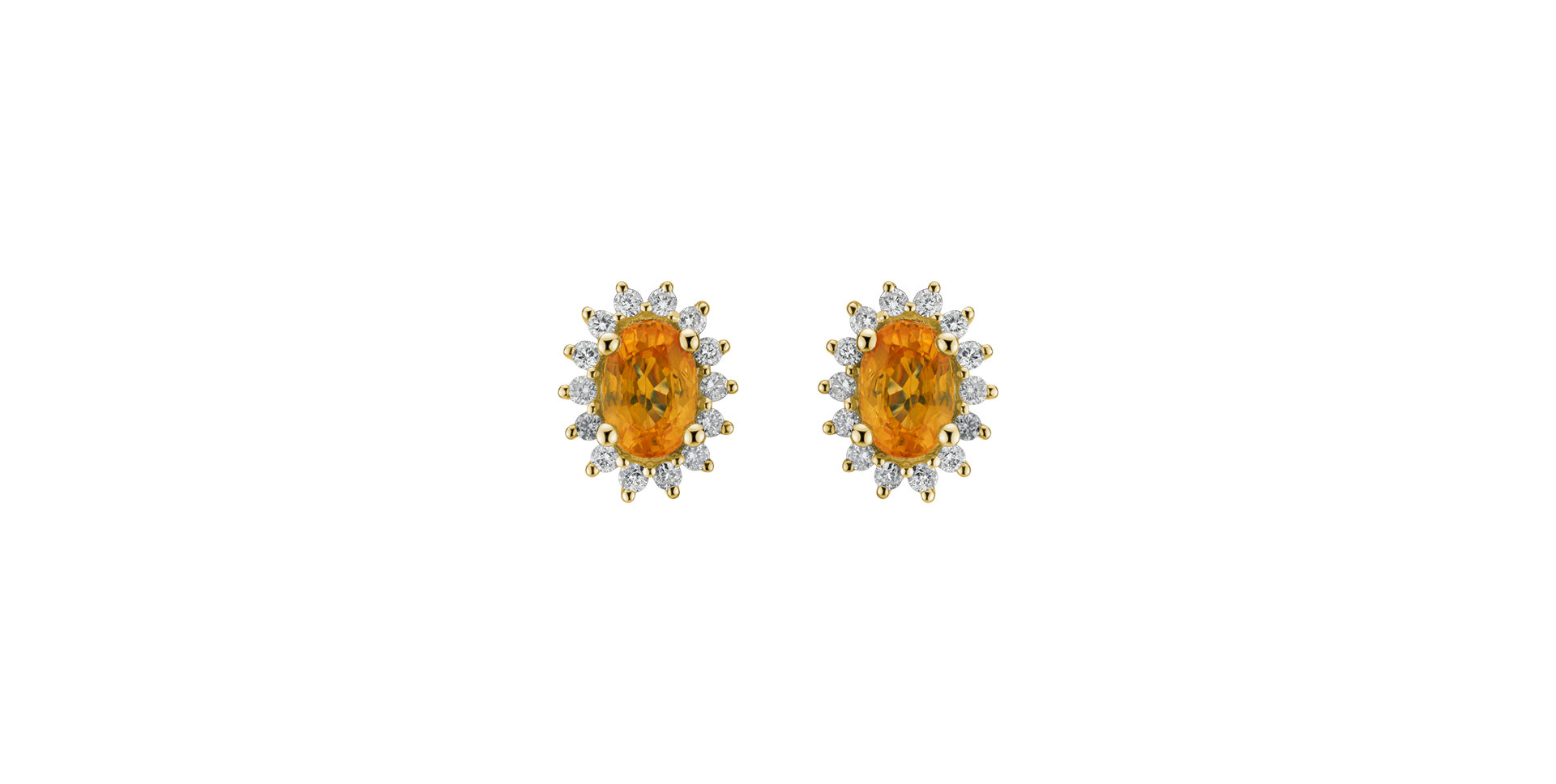 Náušnice se safírem a diamanty Princess