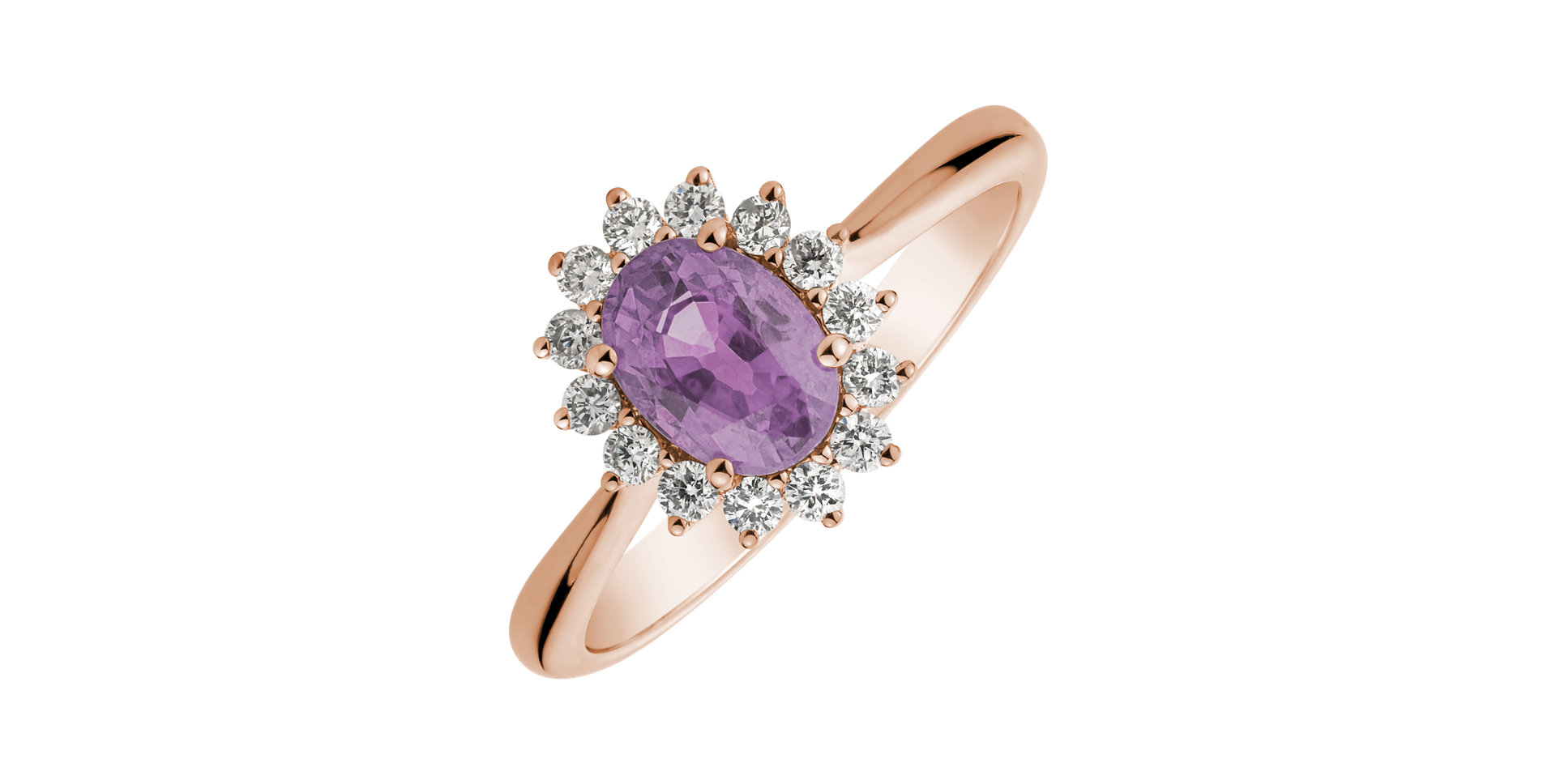 Prsten se safírem a diamanty Princess