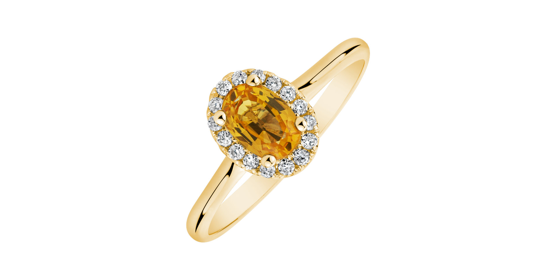 Prsten s diamanty a safírem Princess