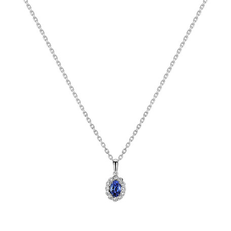 Přívěsek s tanzanitem a diamanty Princess