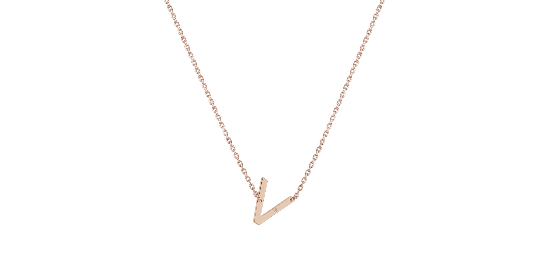 Náhrdelník s diamantem Big Laser Line V