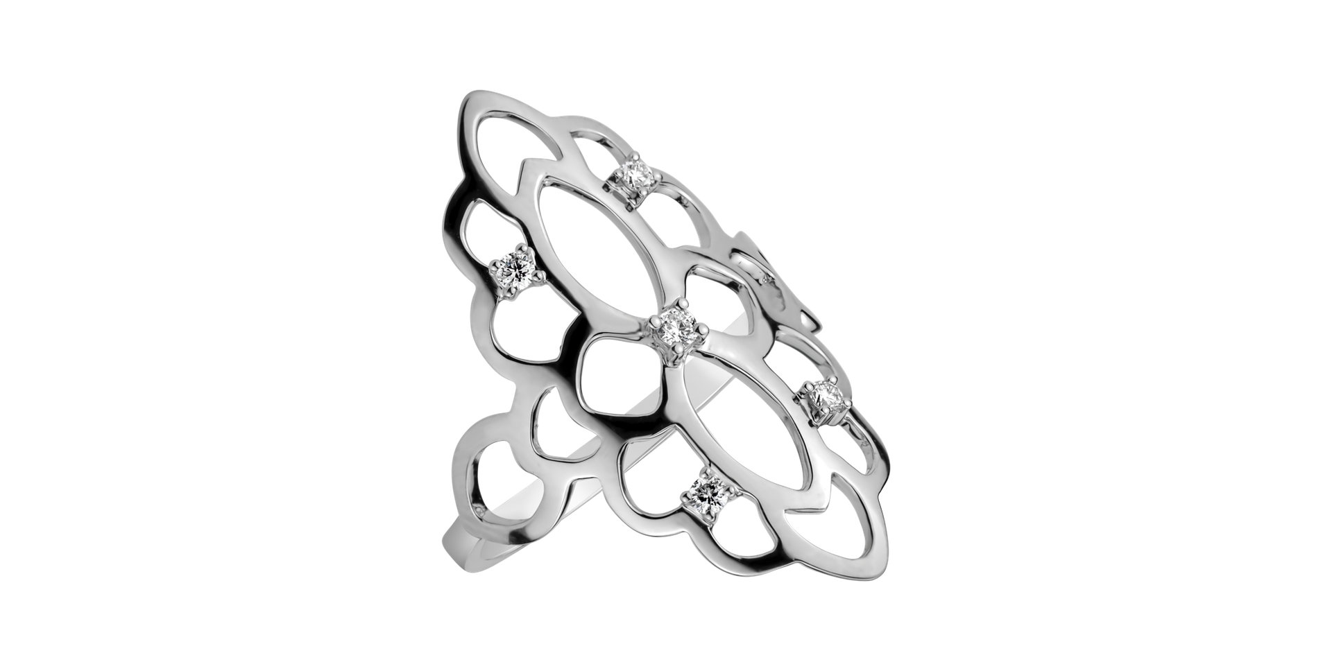 Prsten s diamanty Folk Heritage