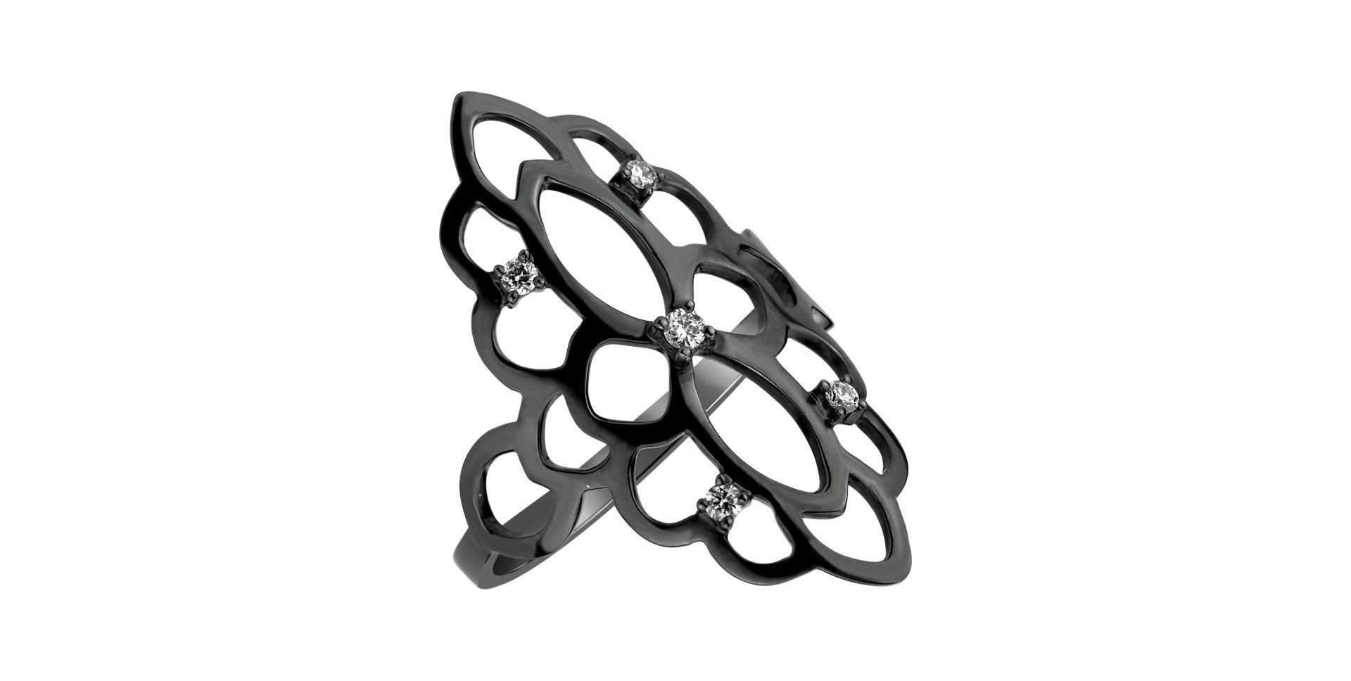 Prsten s diamanty Folk Heritage