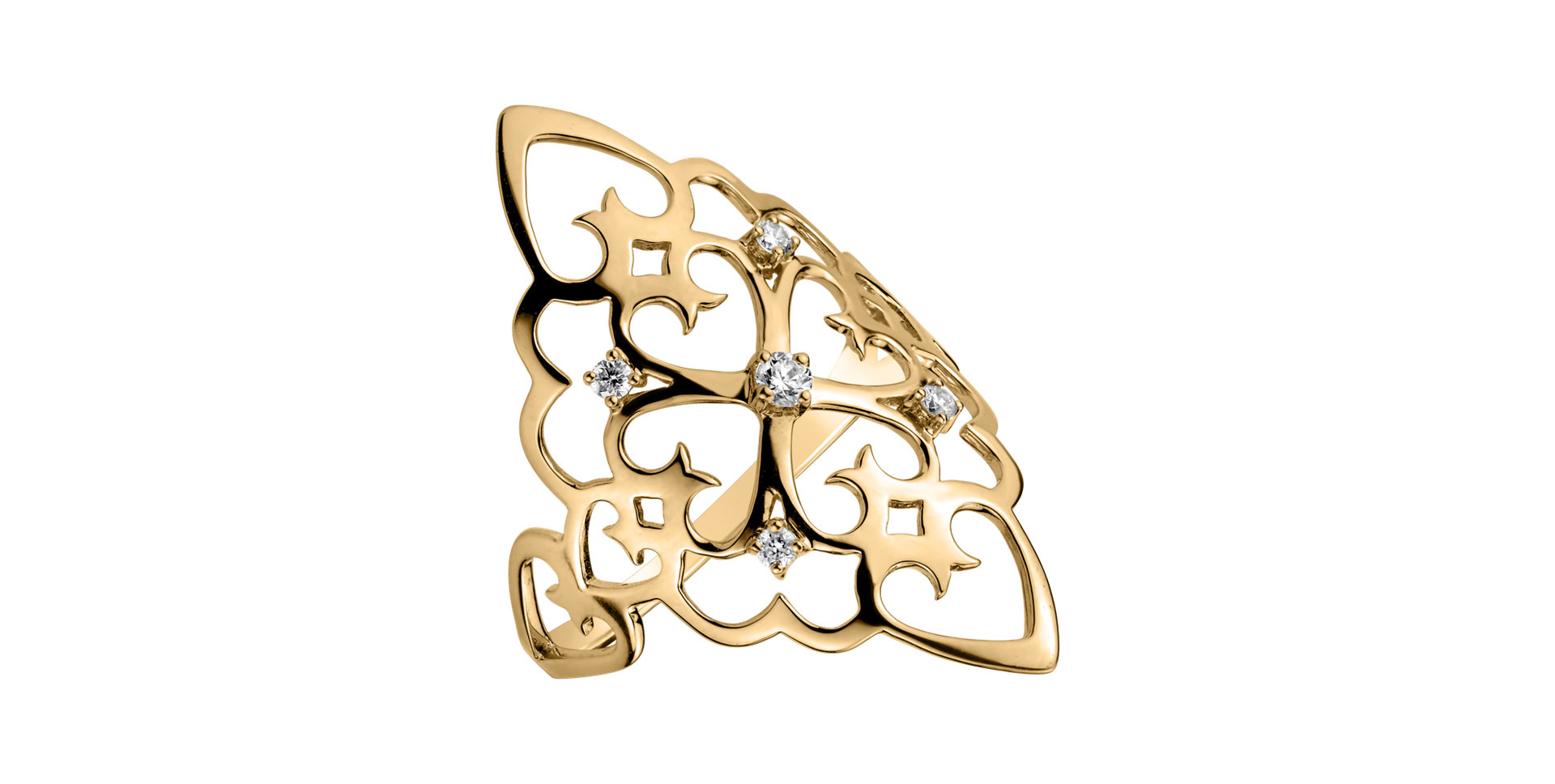 Prsten s diamanty Folk Treasure