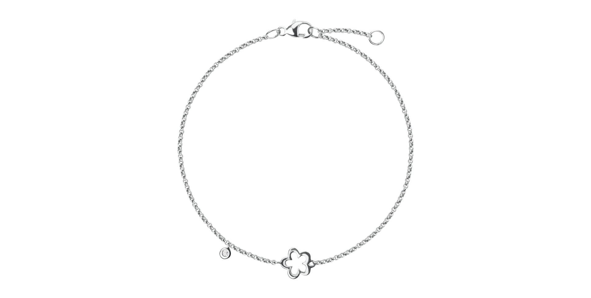 Náramek s diamantem Glamour Flower