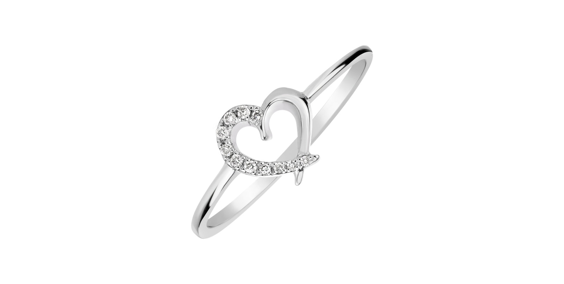 Prsten s diamanty Sparkling Heart