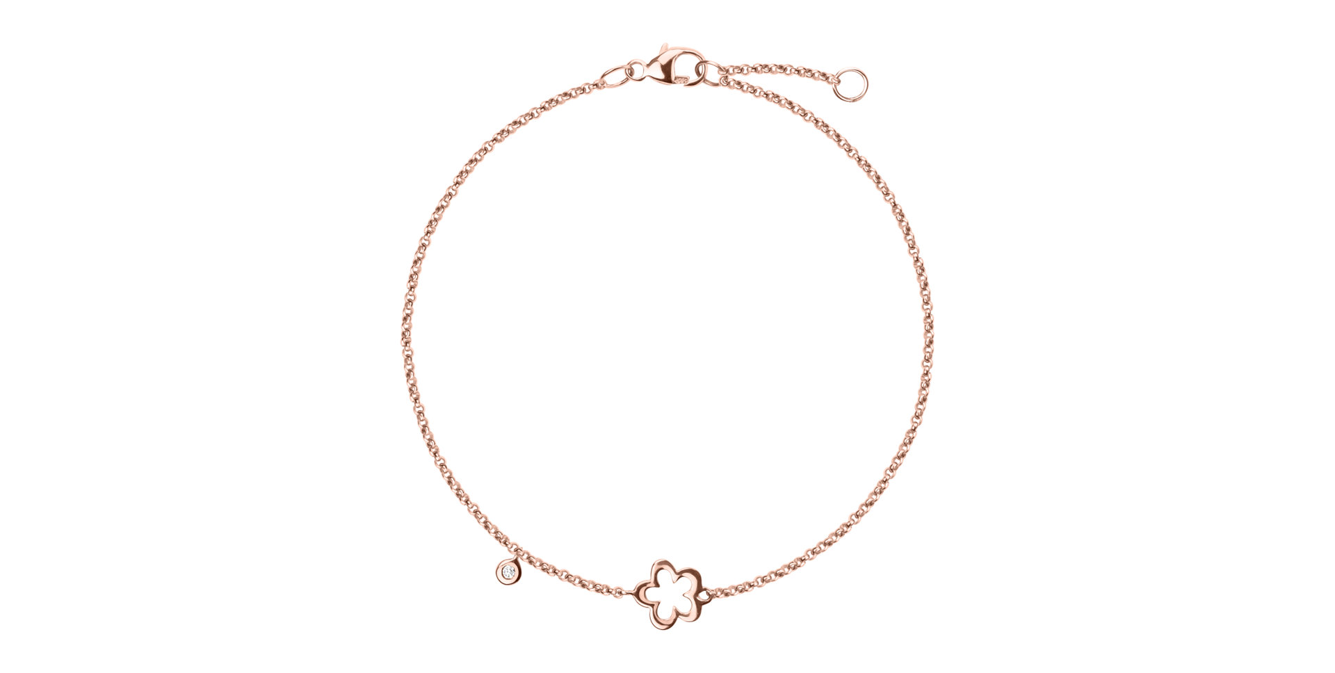 Náramek s diamantem Glamour Flower