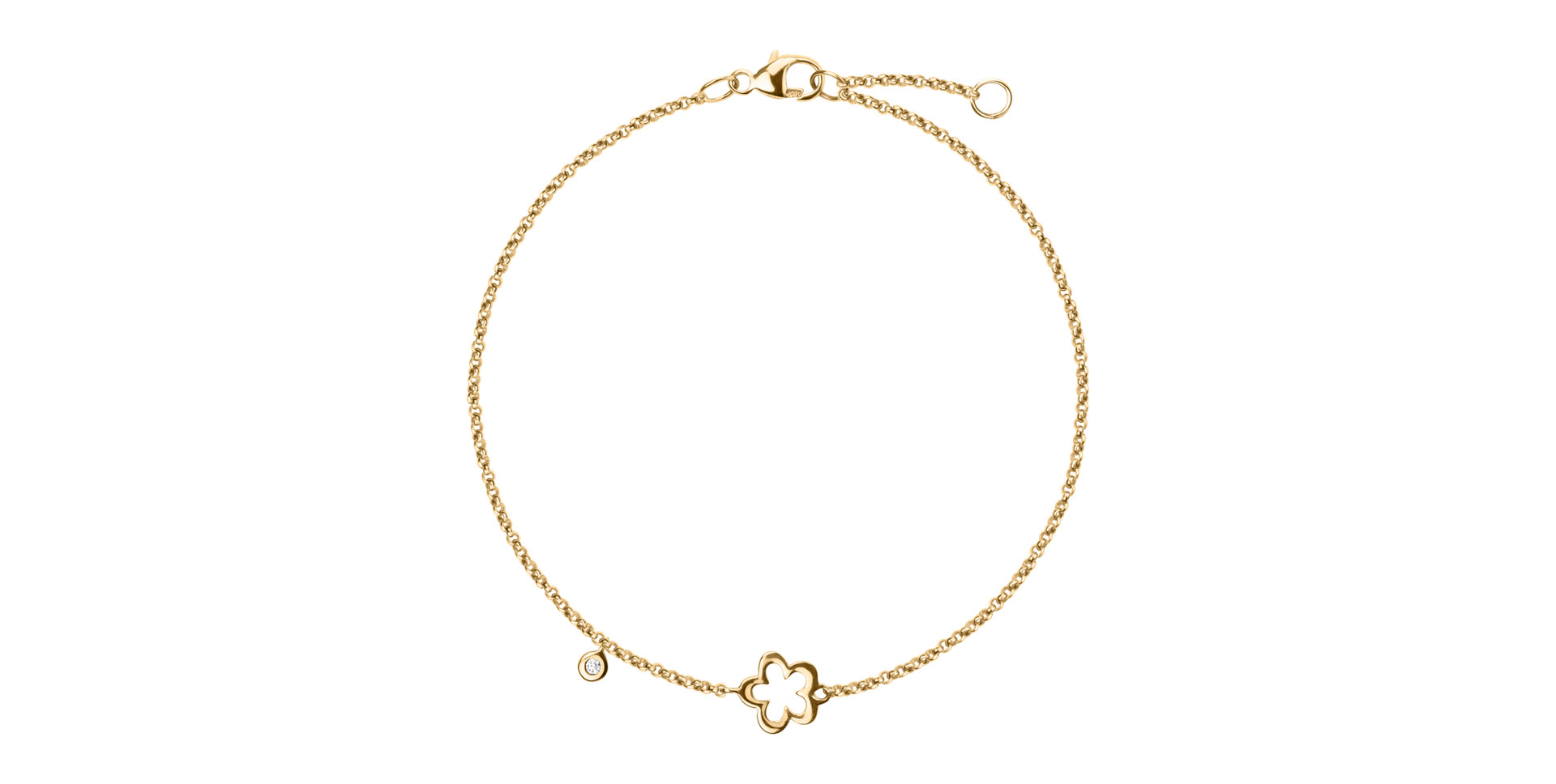 Náramek s diamantem Glamour Flower