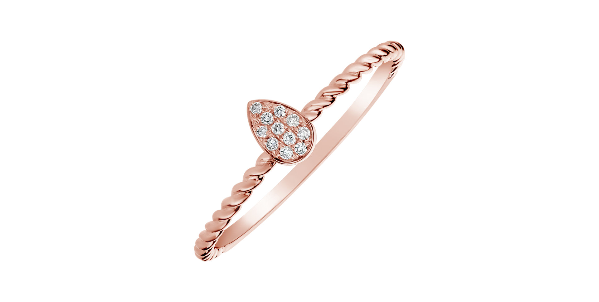 Prsten s diamanty Endless Drop