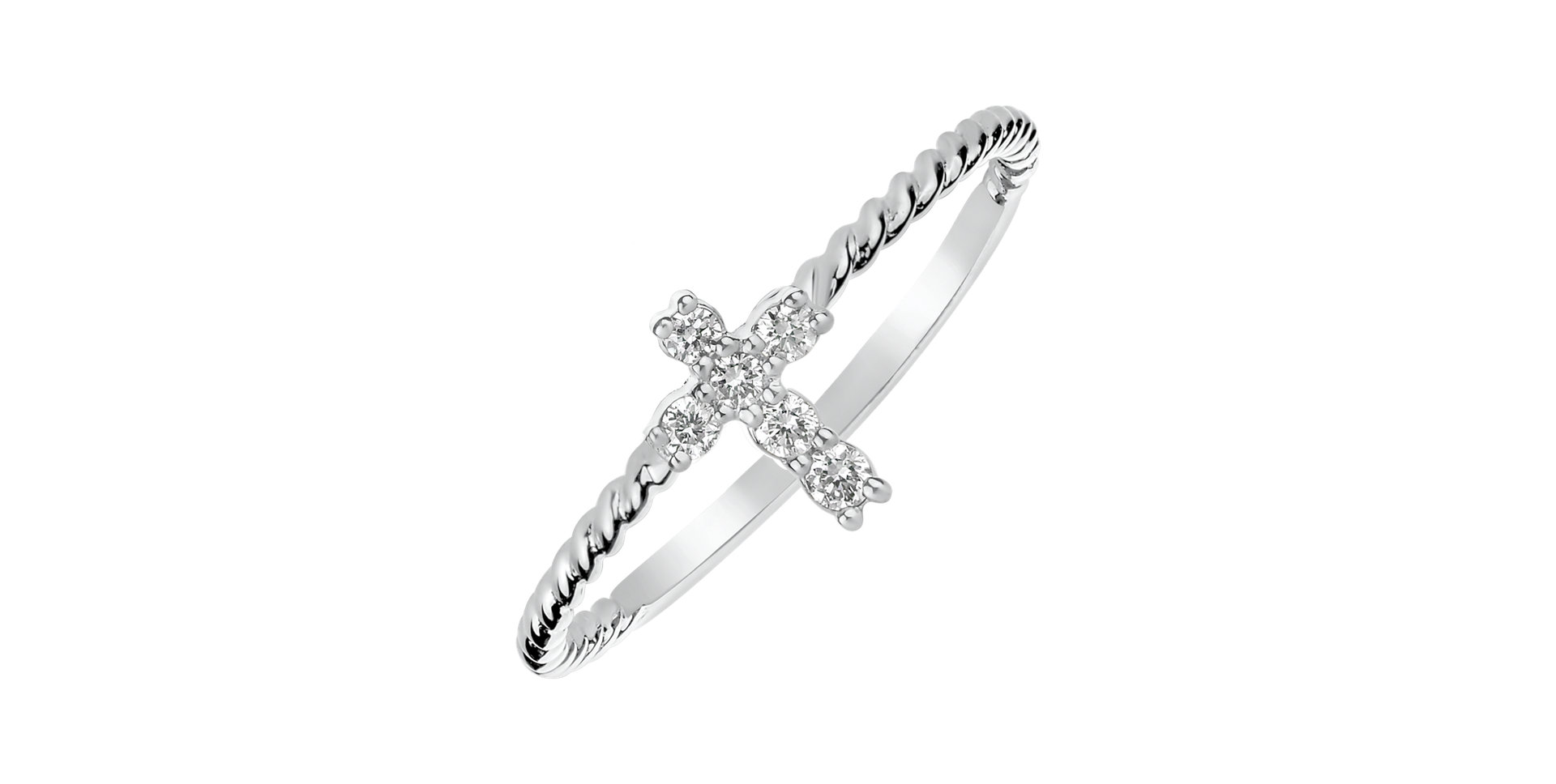 Prsten s diamanty Cross