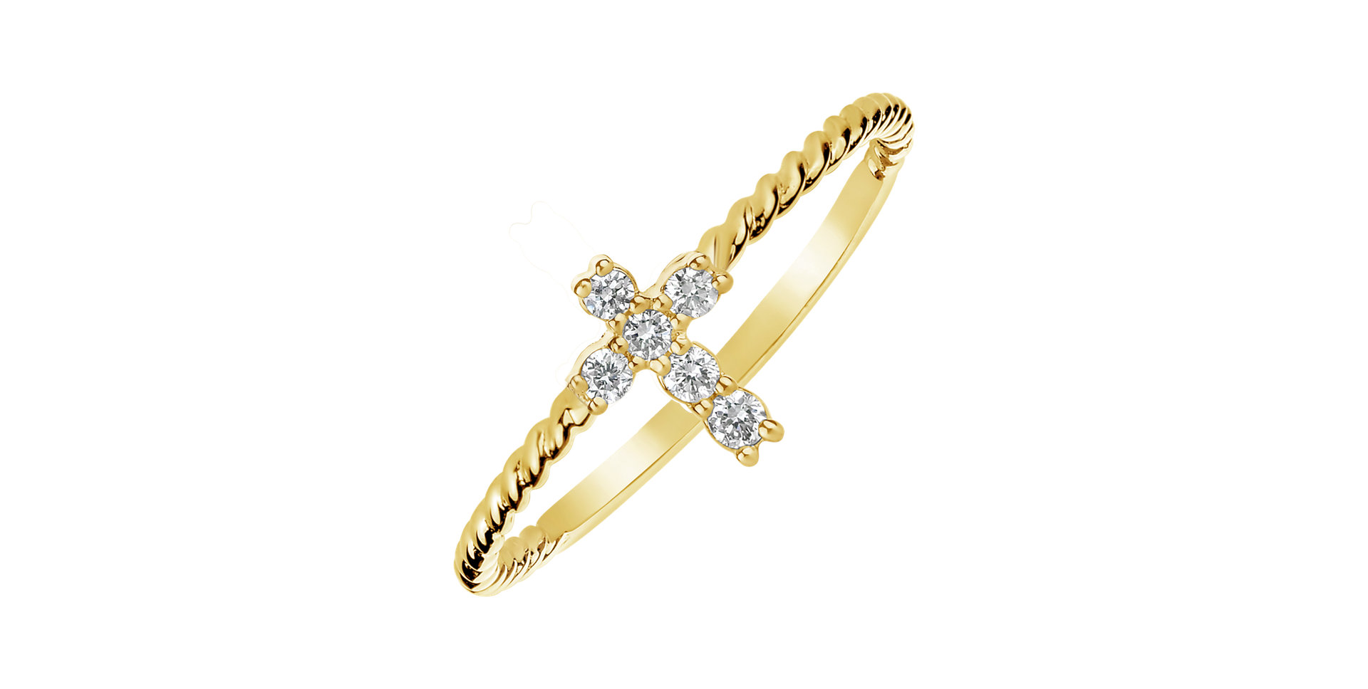 Prsten s diamanty Cross