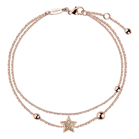 Náramek s hnědými diamanty Starshine Message
