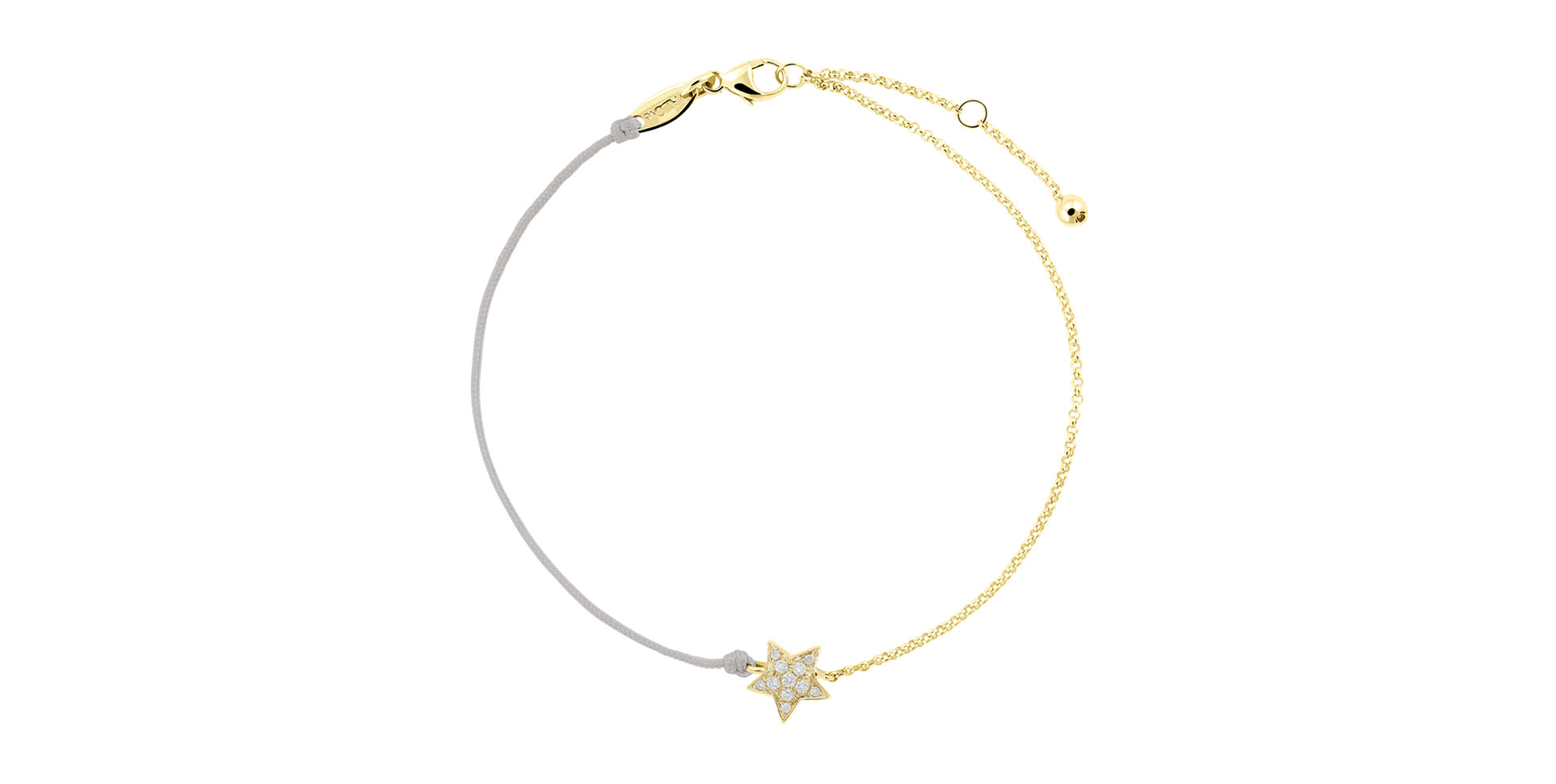 Diamantový náramek se šňůrkou Be a Star