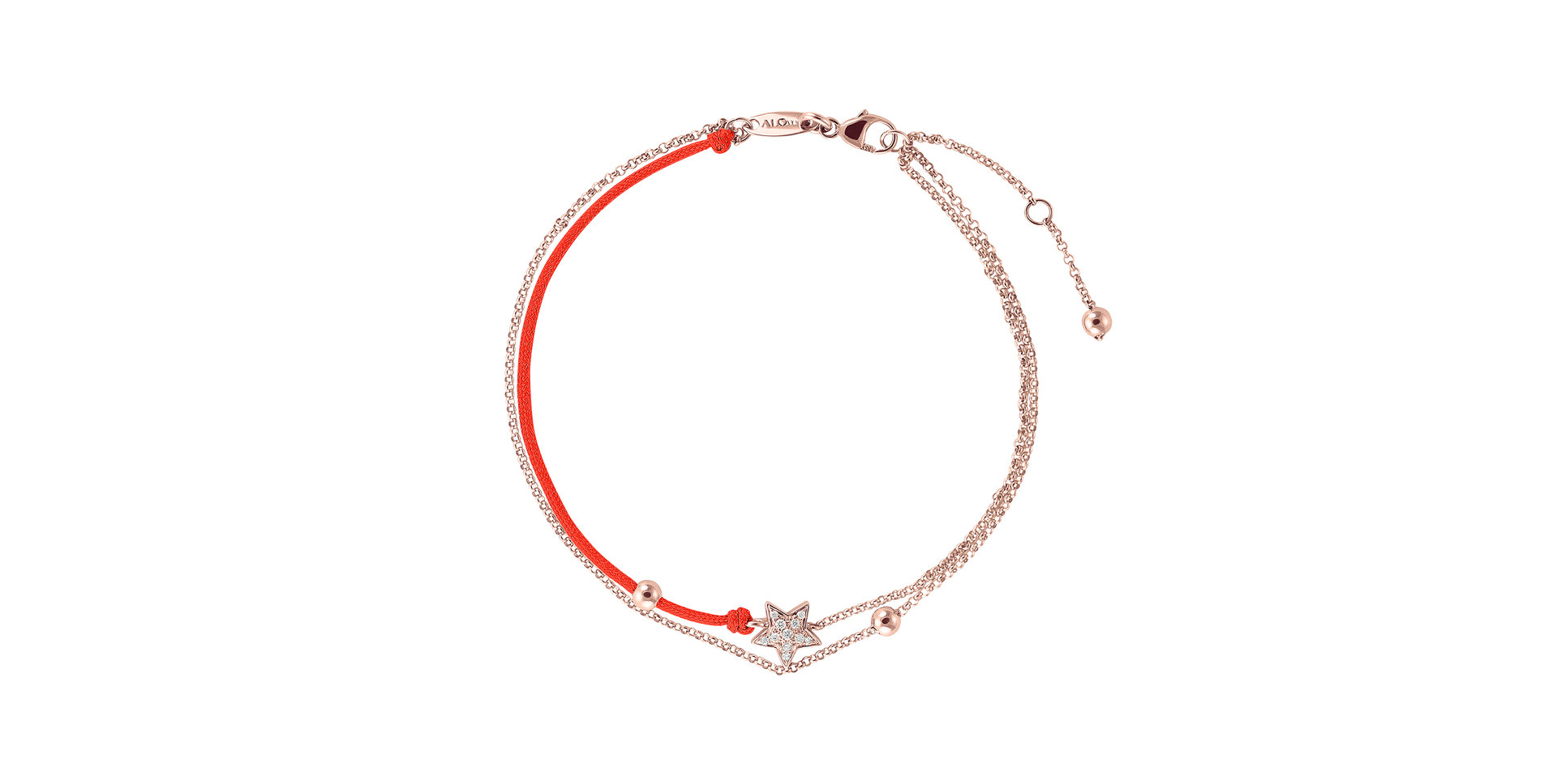 Diamantový náramek se šňůrkou Dream Message