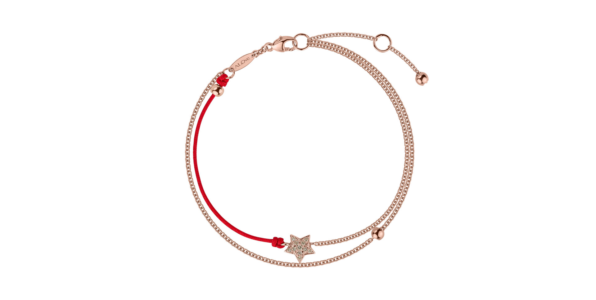 Diamantový náramek se šňůrkou Dream Message