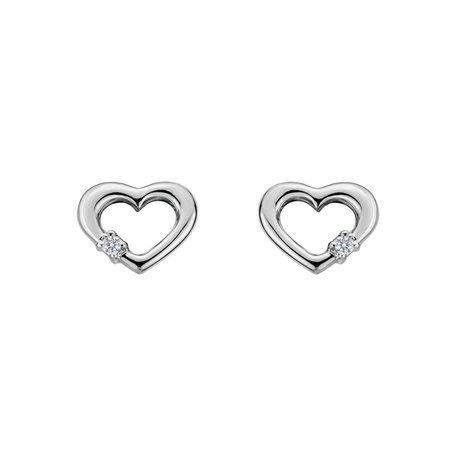 Náušnice s diamantem Simply Love