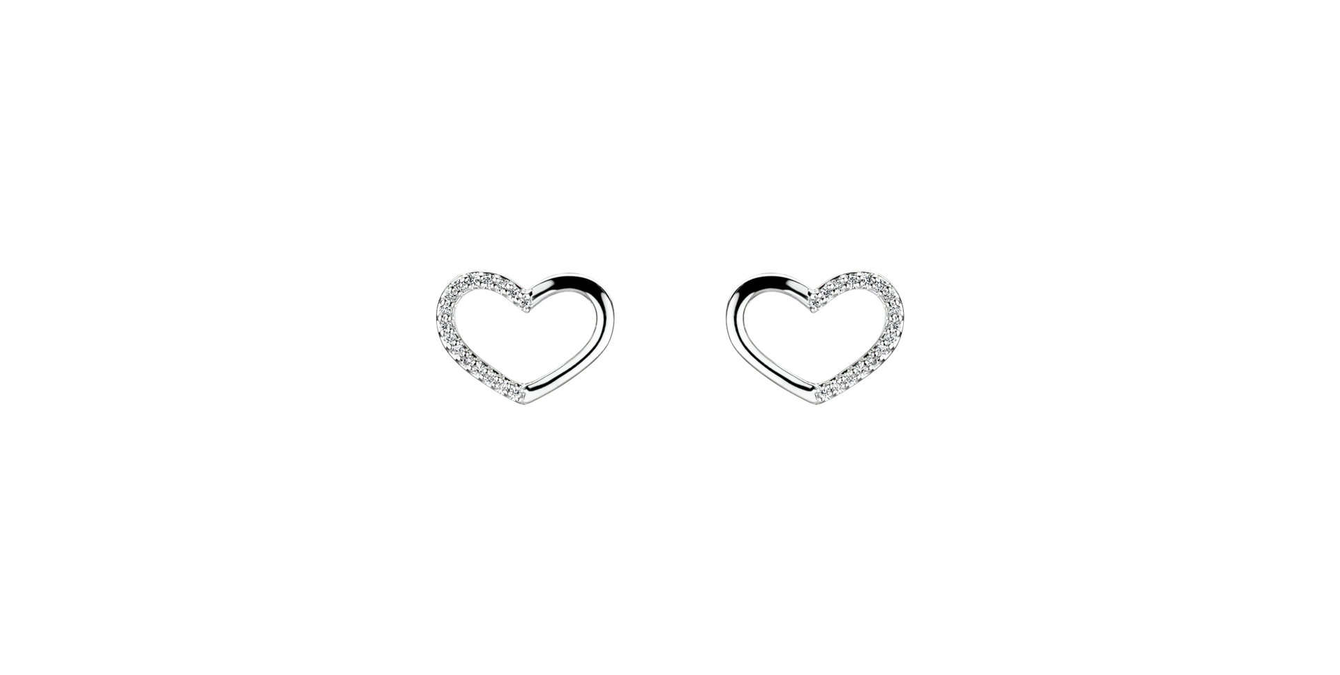Náušnice s diamanty Sparkling Heart
