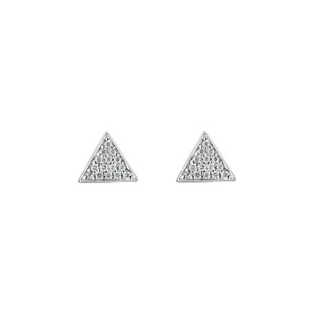 Náušnice s diamanty Glossy Triangle