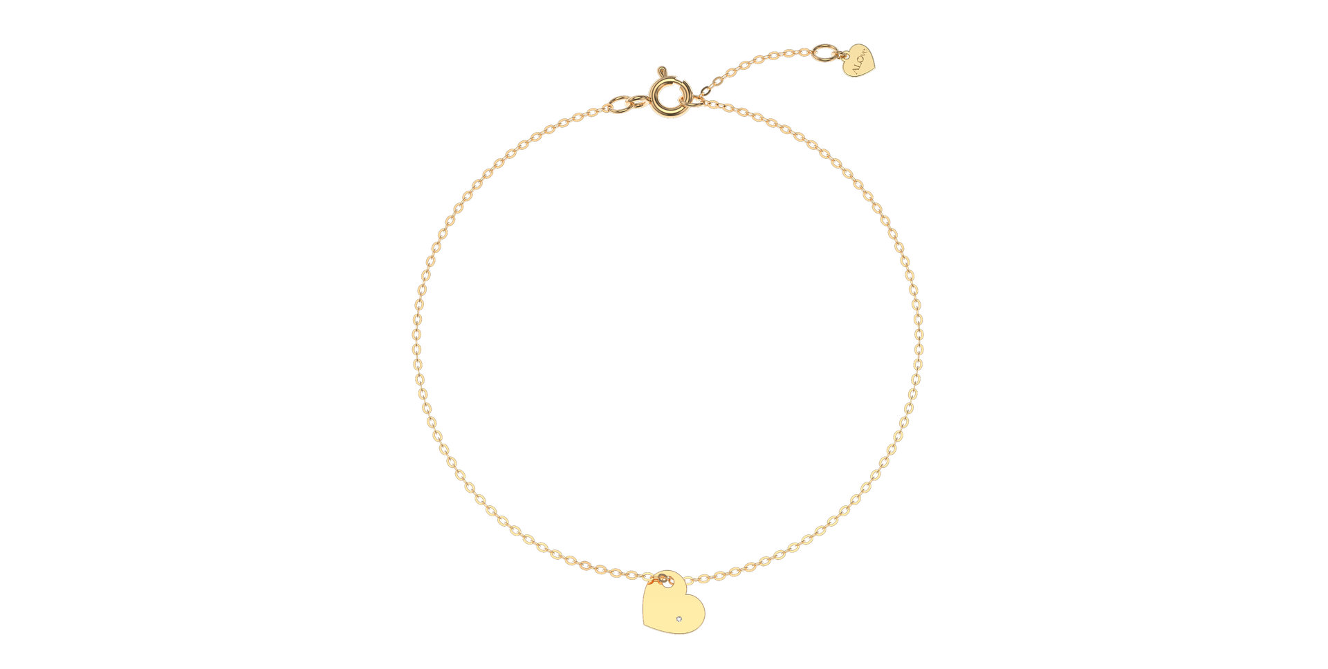 Náramek s diamantem Sweet Heart