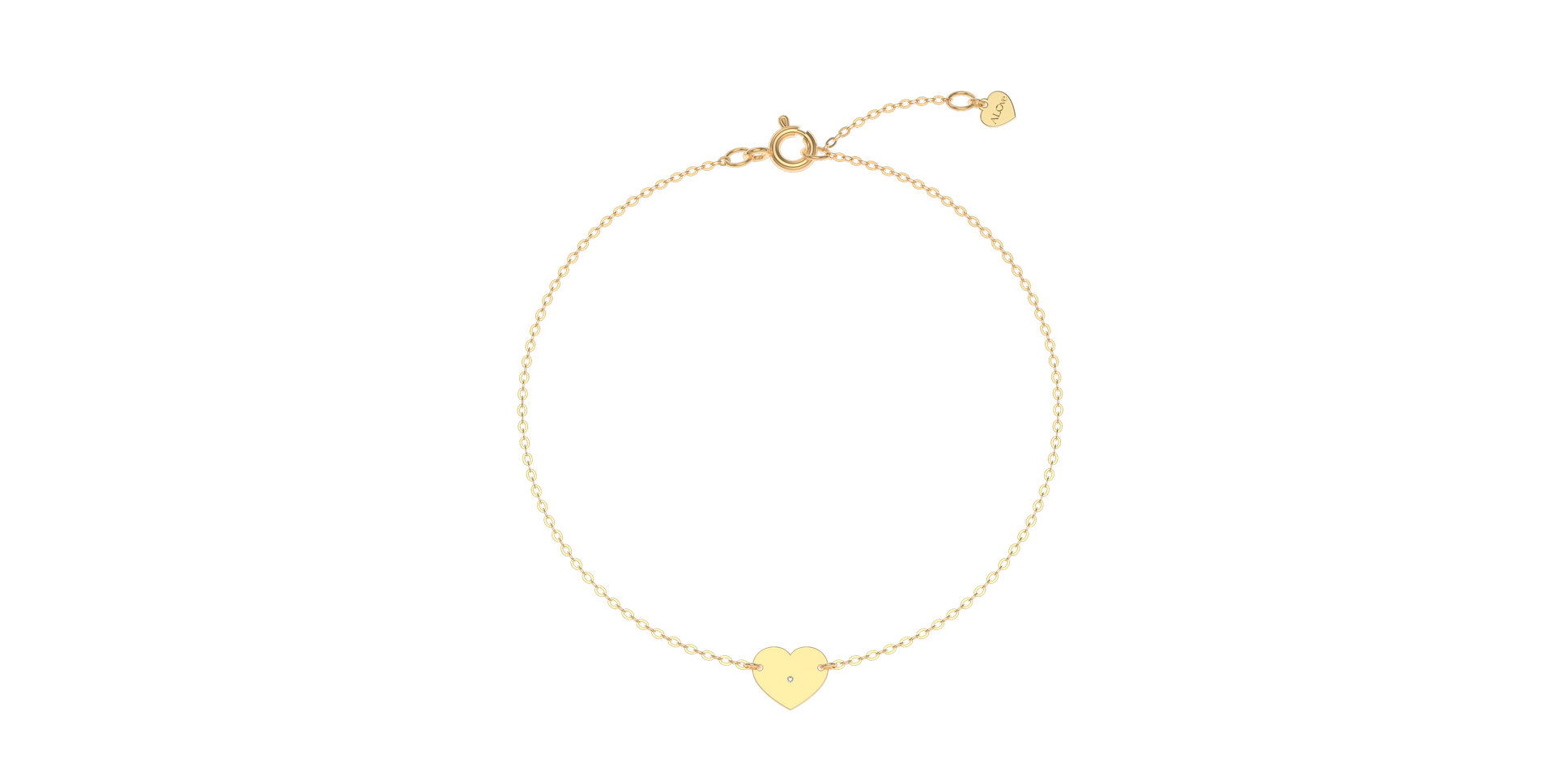 Náramek s diamantem My Heart