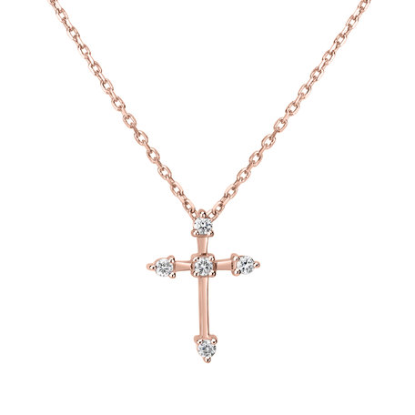 Náhrdelník s diamanty Shiny Cross