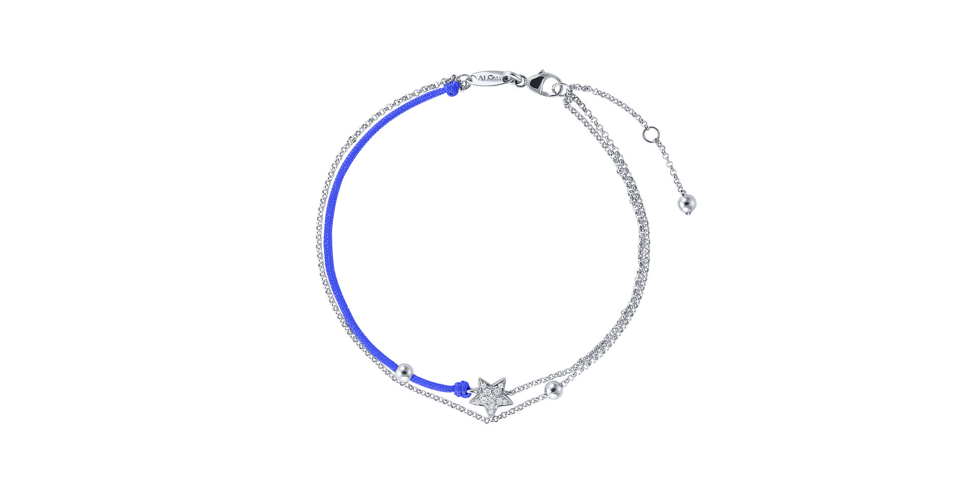 Diamantový náramek se šňůrkou Dream Message