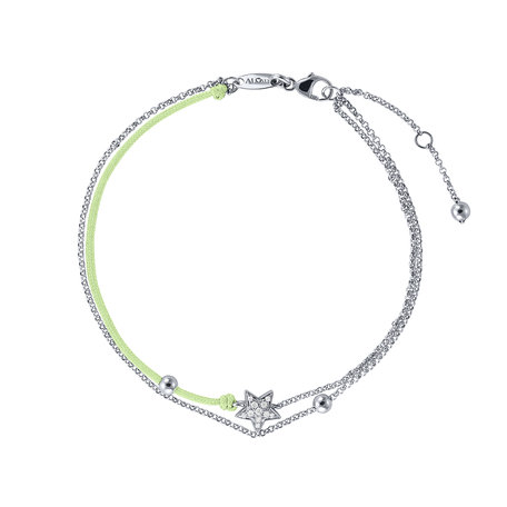 Diamantový náramek se šňůrkou Dream Message